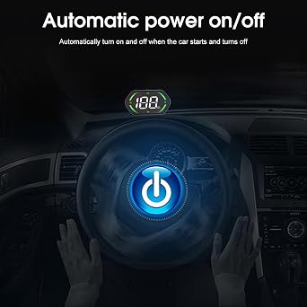 Car HUD Display, GPS Speedometer with 10Hz High-Refresh-Rate Beidou Dual-Mode Chip Overspeed Alarm Auto Brightness Adjustment Plug and Play for All Vehicles (Green)
