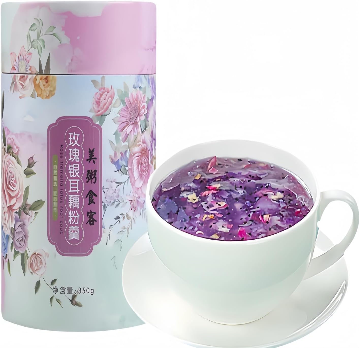 Natural lotus root powder floral nut breakfast lotus root soup powder instant food rose porridge tea for men and women