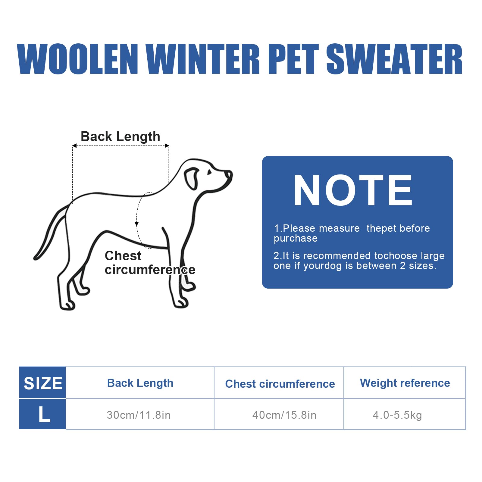 PLUSHCEWT Sweter dla zwierząt domowych, golf, dzianinowy sweter, płaszcz zimowy, cieplejszy dzianinowy sweter dla psa, miękki, szydełkowany, ubrania dla psa, kamizelka dla zwierząt domowych, na jesień