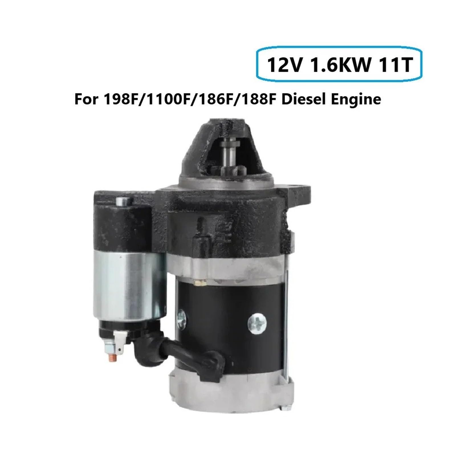 Arranque Motor Para Motores Arranque Generadores 186F Y 188F Piezas Motores Diésel 198F Y 1100F Motor Arranque QDY12028B 12 V 1,6 KW 11 Dientes Engranaje