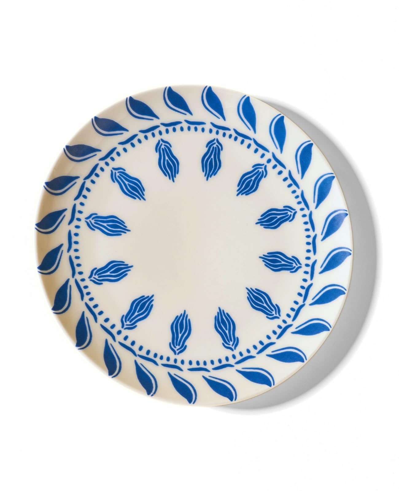 LOVEDWELL Set of 2 Turron Ceramic Dessert Plate | 7 Inches - Handcrafted Blue Floral Pattern Porcelain Plate for Snacks, Sweets & Sides | Microwave & Dishwasher Safe | Elegant Modern Tableware 2