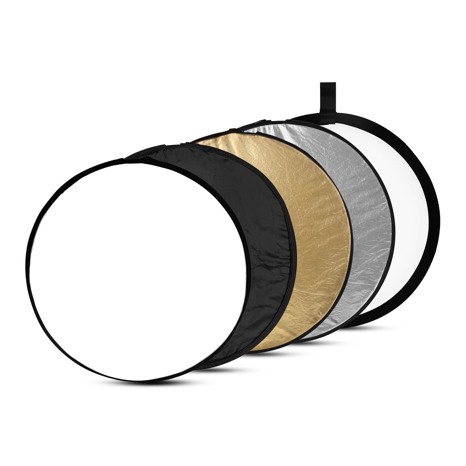 Sponsored Ad – SMALLRIG 5-in-1 Photography Reflector, 22"(60cm) Portable Light Reflectors Diffuser Collapsible Multi Disc, Translucent, Silver, Gold, White and Black for Studio and Outdoor Lighting - 4126