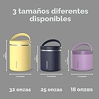 Vista 5 de Hydrapeak - Termo de acero inoxidable de 25 oz, aislamiento al vacío, comida caliente y fría, boca ancha, a prueba de fugas, para adultos y niños