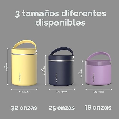 Miniatura 5 de Hydrapeak - Termo de acero inoxidable de 25 oz, aislamiento al vacío, comida caliente y fría, boca ancha, a prueba de fugas, para adultos y niños
