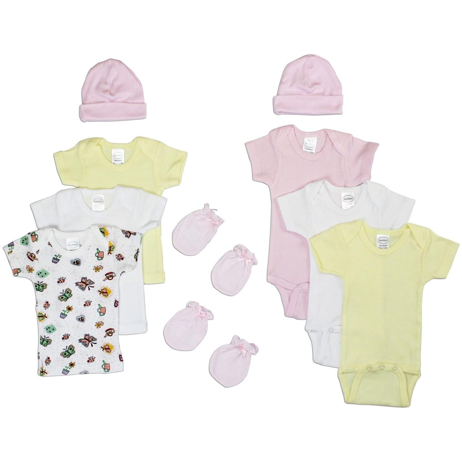 Maykoosh Victorian Vintage Girls 10 Pc Layette Shower Gift Set Newborn Clothes Set, 100% Breathable Cotton, Soft Fabric, Newborn Baby Girls, Pastel Color