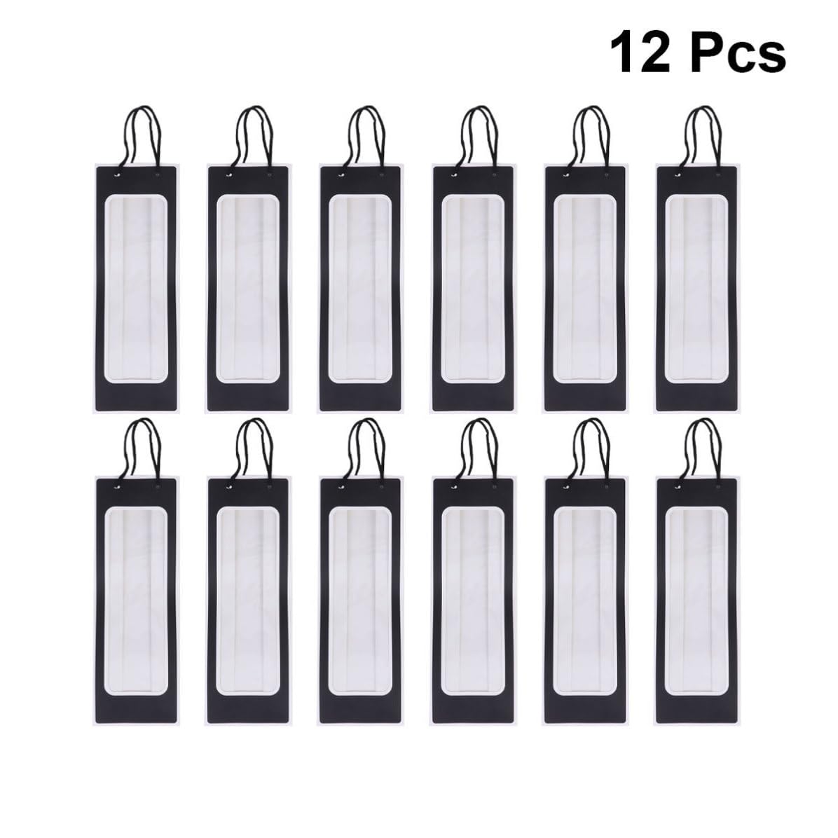BESPORTBLE 24 Piezas Bolsa de Vino Tinto de Papel Kraft Portátil Ventana