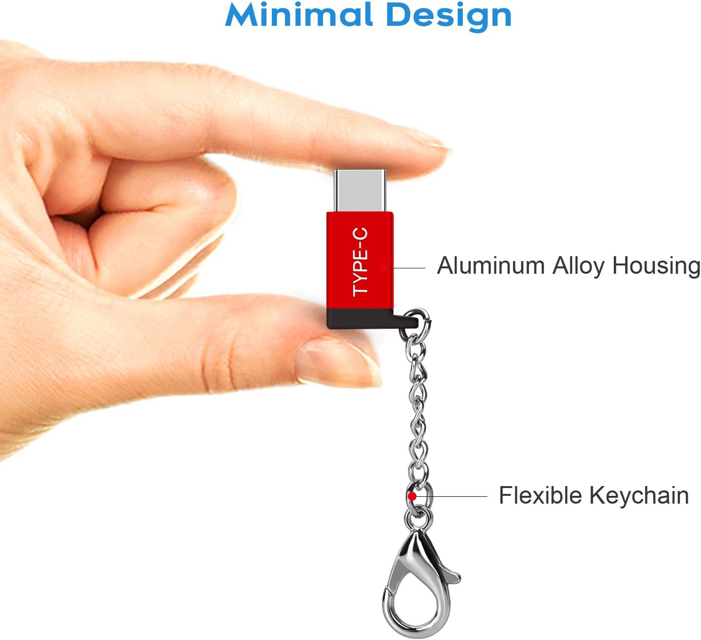 Micro USB to USB C Adapter (6 Packs),Type C Keychain Charger Connector for Samsung Galaxy A10E A20 A50 A51 A60 A70 A71 S20 Ultra S20+ 20 20+ Note 10,LG V50 V40 G9 Thinq,Moto Z4 Z3,Google Pixel 4a 4 XL