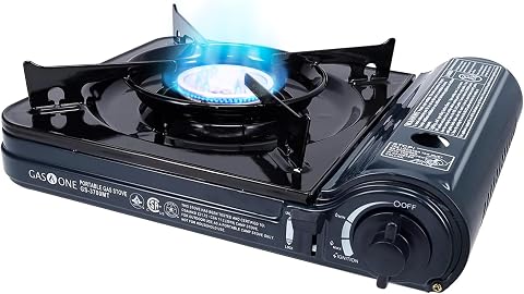 GAS ONE 10,000 BTU Portable Butane Gas Stove with Carrying Case