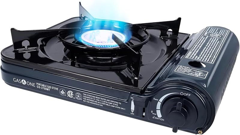 NEW 10,000 BTU CSA List Portable Butane Gas Stove with Carrying Case CSA Listed- Midnight