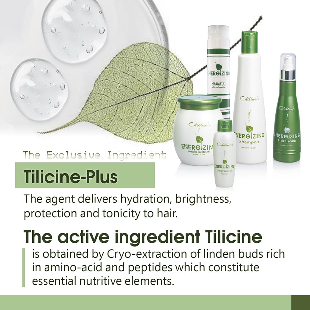 Chihtsai Energizing Hair Cream (6.8oz/200ml) - Instant Leave-in Cream. Moisturize, smooth, promotes shine and bounce to hair. Protecting it from UV rays, heat and wind