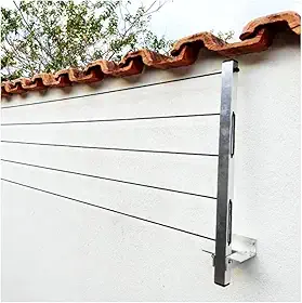 Varal de Parede Retratil Aluminio Reforçado 20 metros Cabo De Aço Com Kit Instalação (Suporta 80kg)