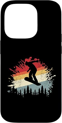Miniatura 40 de Funda retro para iPhone 11 Snowboarder Snowboard Snowboard
