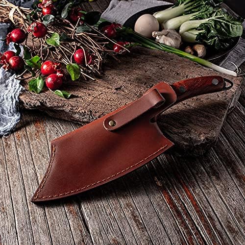 Meat cleaver, Forged Stainless Steel Kitchen Knives slicing knife field carry forged meat cleaver small machete multi-purpose knife Cleaver Knife,BY KKZY (Color : Style b)