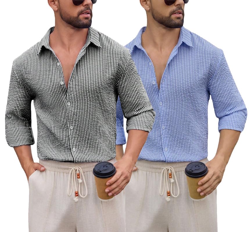 Image of Lymio Men Shirt || Striped Shirt for Man || Full Sleeve || Casual Style (Packs Also Available) (Crush-Lining-New)