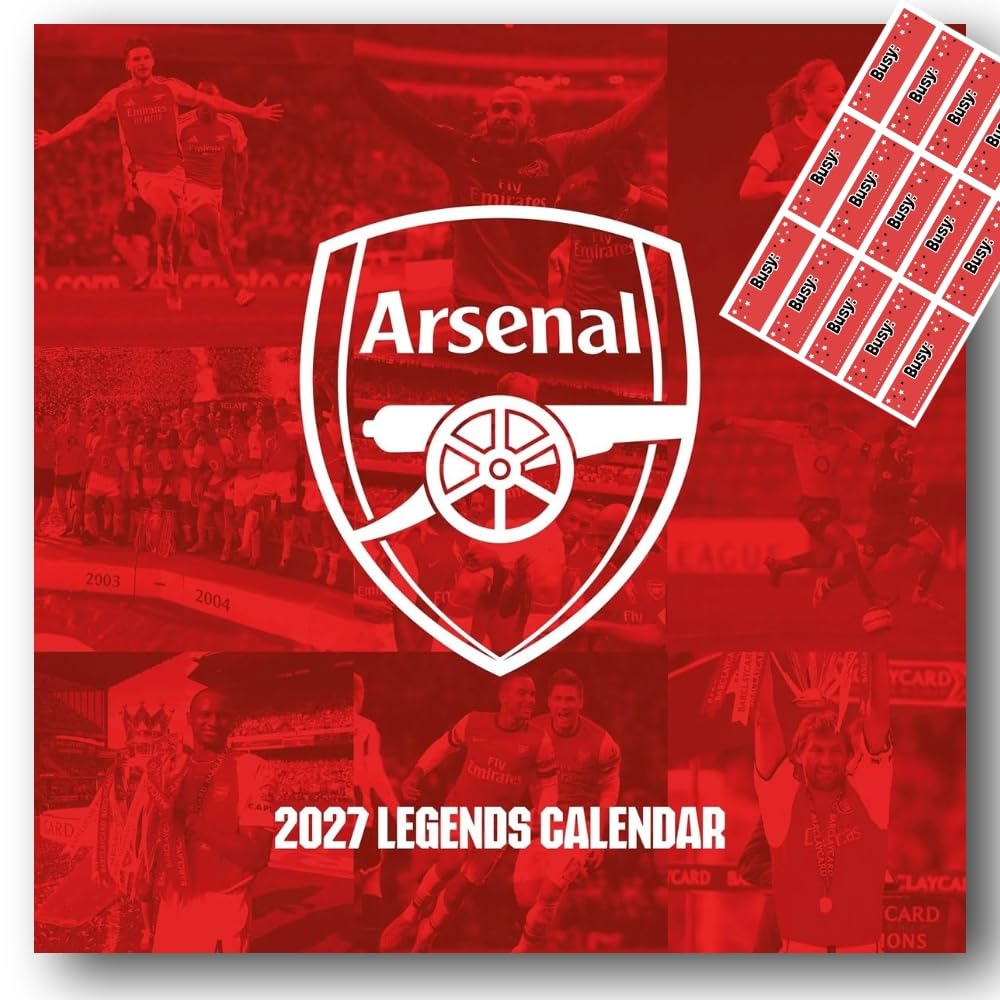 Arsenal Calendar 2027 Legends of Arsenal FC