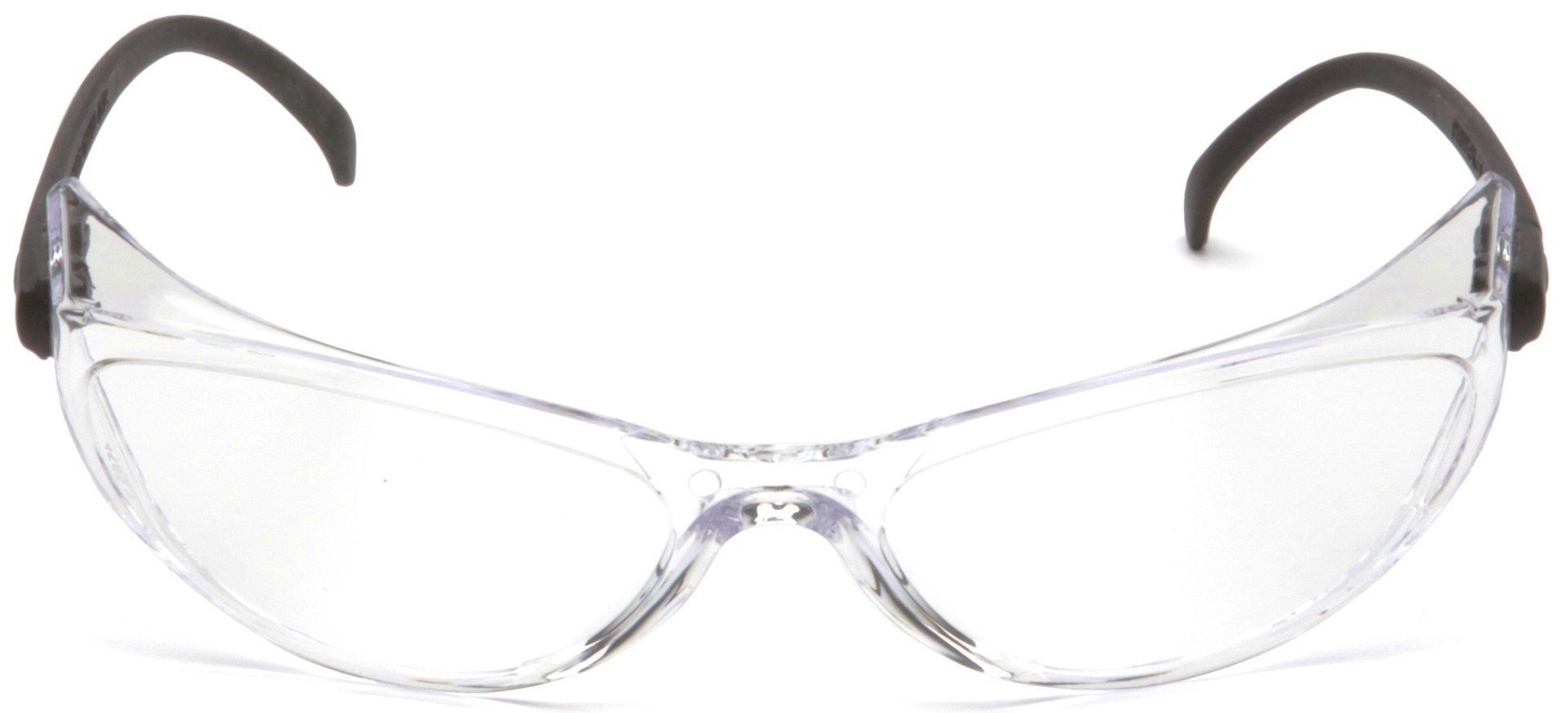 Pyramex Gt2000 Safety Eyewear, Clear Lens With Black Temples