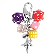 VICKHU 8 Ball Dice Charm Keychain Y2K Bag Charm, Metal Cherry Accessories for Purse Car Keys Phone Case for women and men