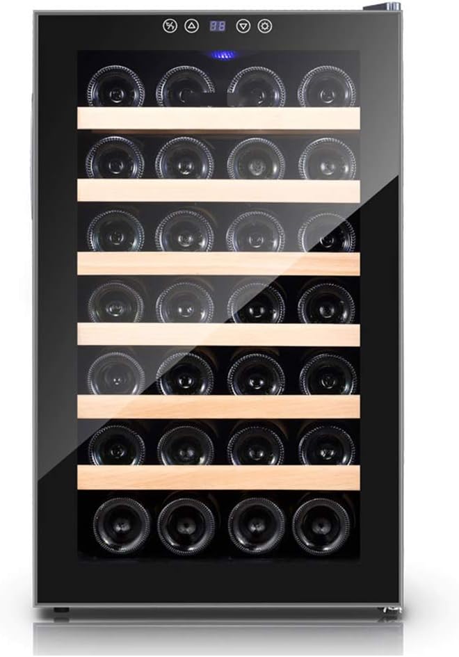 Countertop Thermoelectric Wine Cooler/Chiller Red & White Wine Cellar with Digital Temperature Display, with Advanced Cooling System