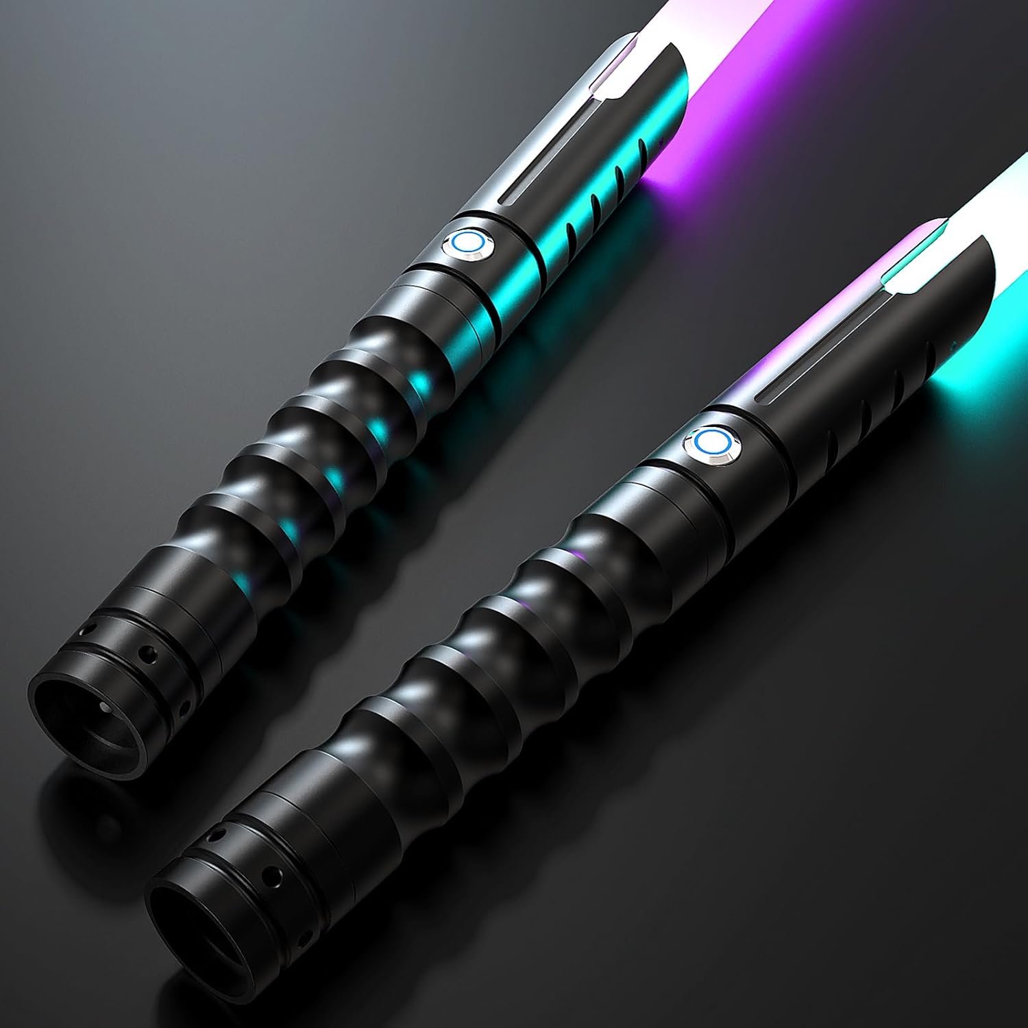 2 in 1 Dueling Lightsaber Light Sabers for Adults Christmas Birthday Gifts, 2Packs Light Saber with 12 Colors Double-Bladed Lightsabers for Kids Toys Teens Halloween Cosplay Thanksgiving Day Party