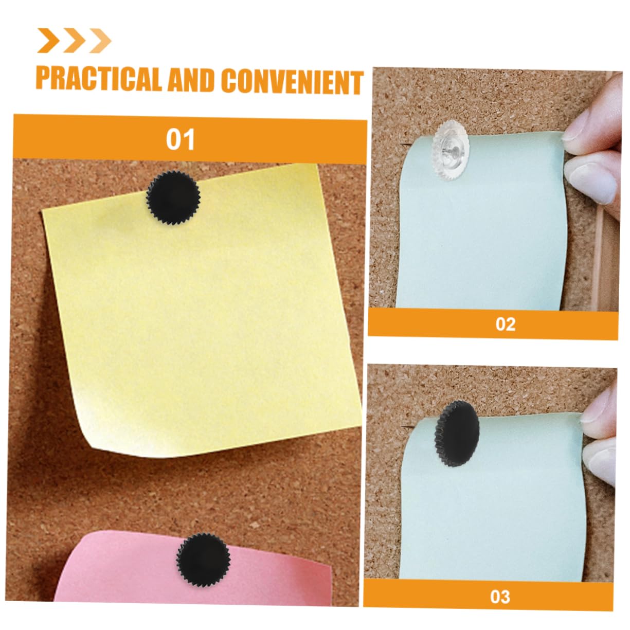 Artibetter 800piezas Chinchetas Transparentes para Tablero De Corcho Push Pins De Plástico para Oficina y Fáciles De Usar y Almacenar