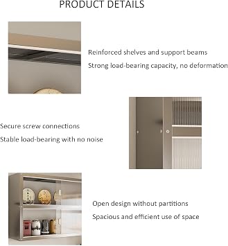 Stainless Steel Wall Cabinet, Wall Mounted Storage Solution for Kitchen, Bathroom, Garage and Office, Featuring Sliding Door and Floating Design