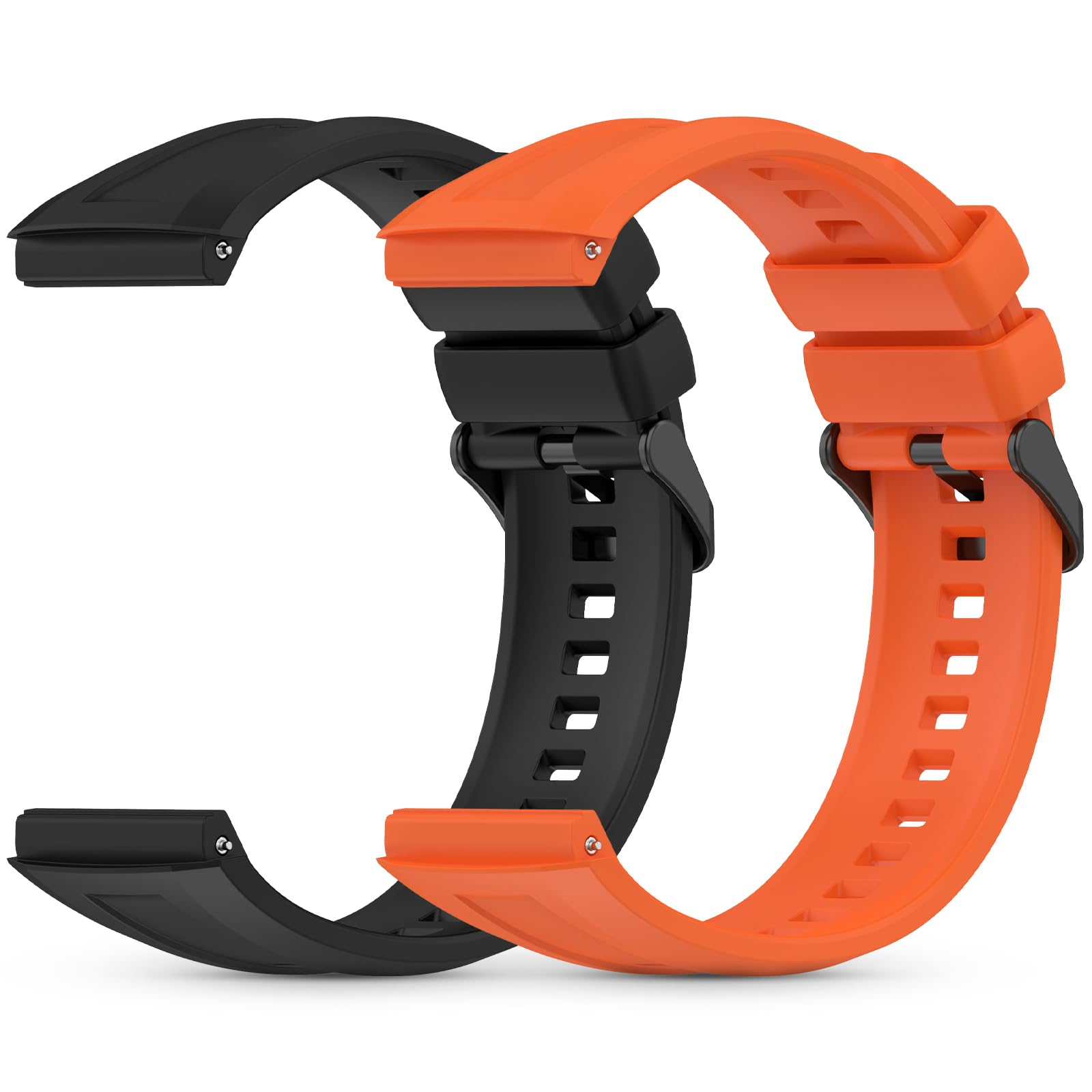 GIOPUEY Cinturini Compatibile con Huawei Watch GT 5 PRO 46mm, Morbido Silicone Cinturino [Resistente all'Usura] [Traspirante] - Orange