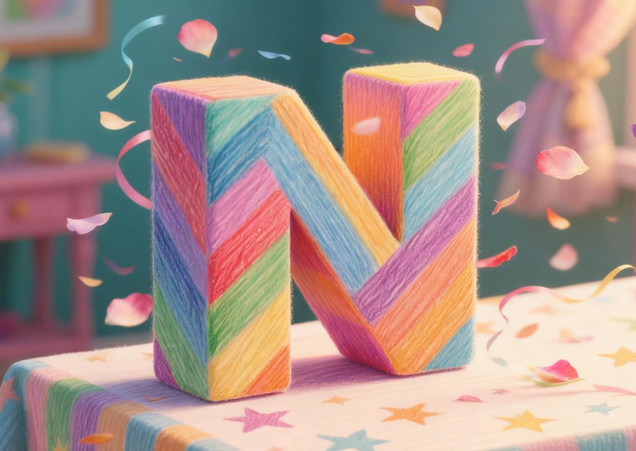 INZTXKRI 5D Full Drill Letter Diamond Painting Kit for Adults, Stress Relief DIY Craft Set, Round Resin Diamonds, Premium Linen Canvas, Home Wall Decor, Birthday/Christmas Gift (12×16inch) (N)