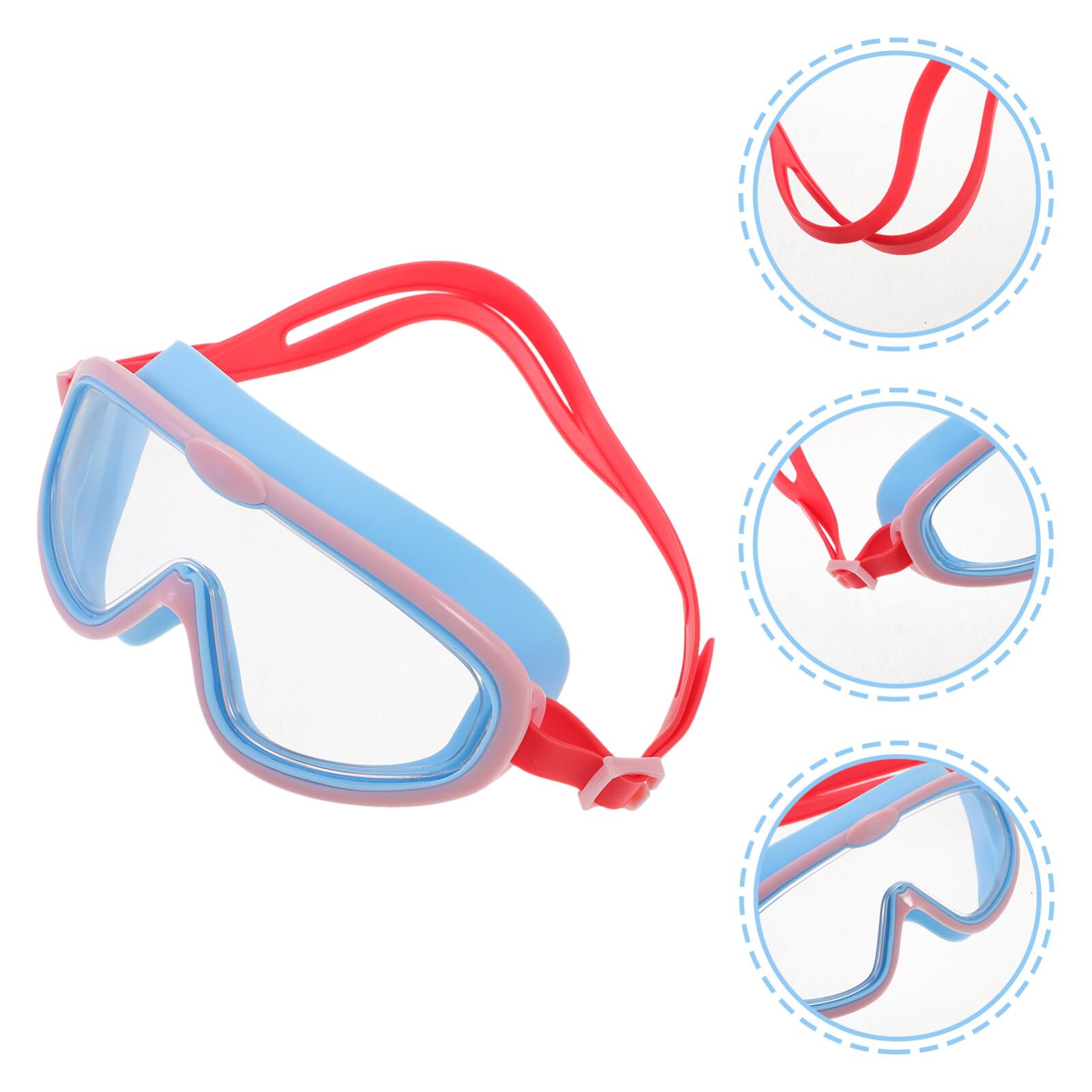 VANZACK Okulary Do Pływania-Okulary Do Pływania 5 Przeciwmgielne Bez Wycieków Ochrona Przed Promieniowaniem Uv Szerokie Okulary Do Pływania Dla Młodych Dzieci