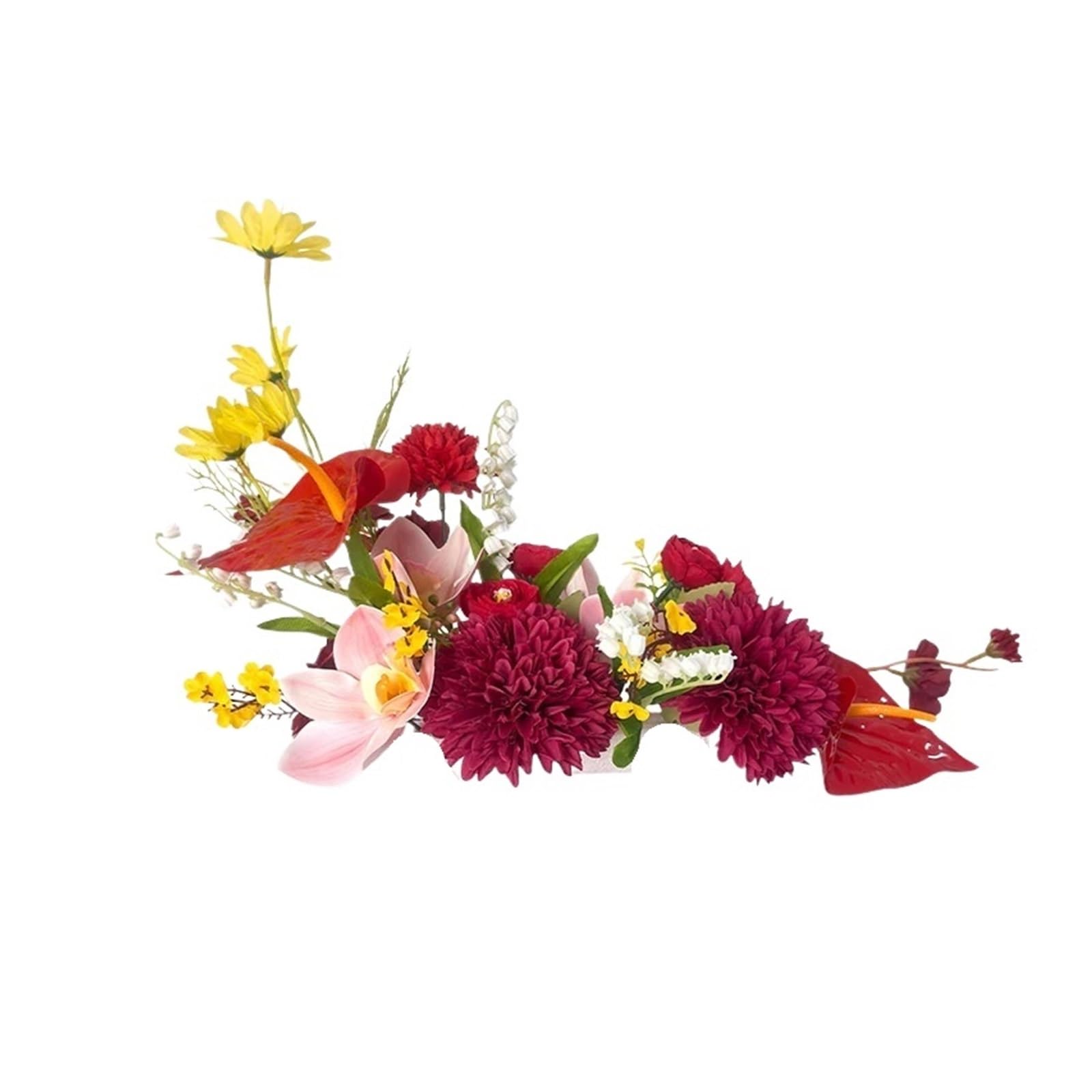 Casetlong 1PC Artificial Flowers Home Decoration Wedding Celebration Birthday Party Hotel(Red)