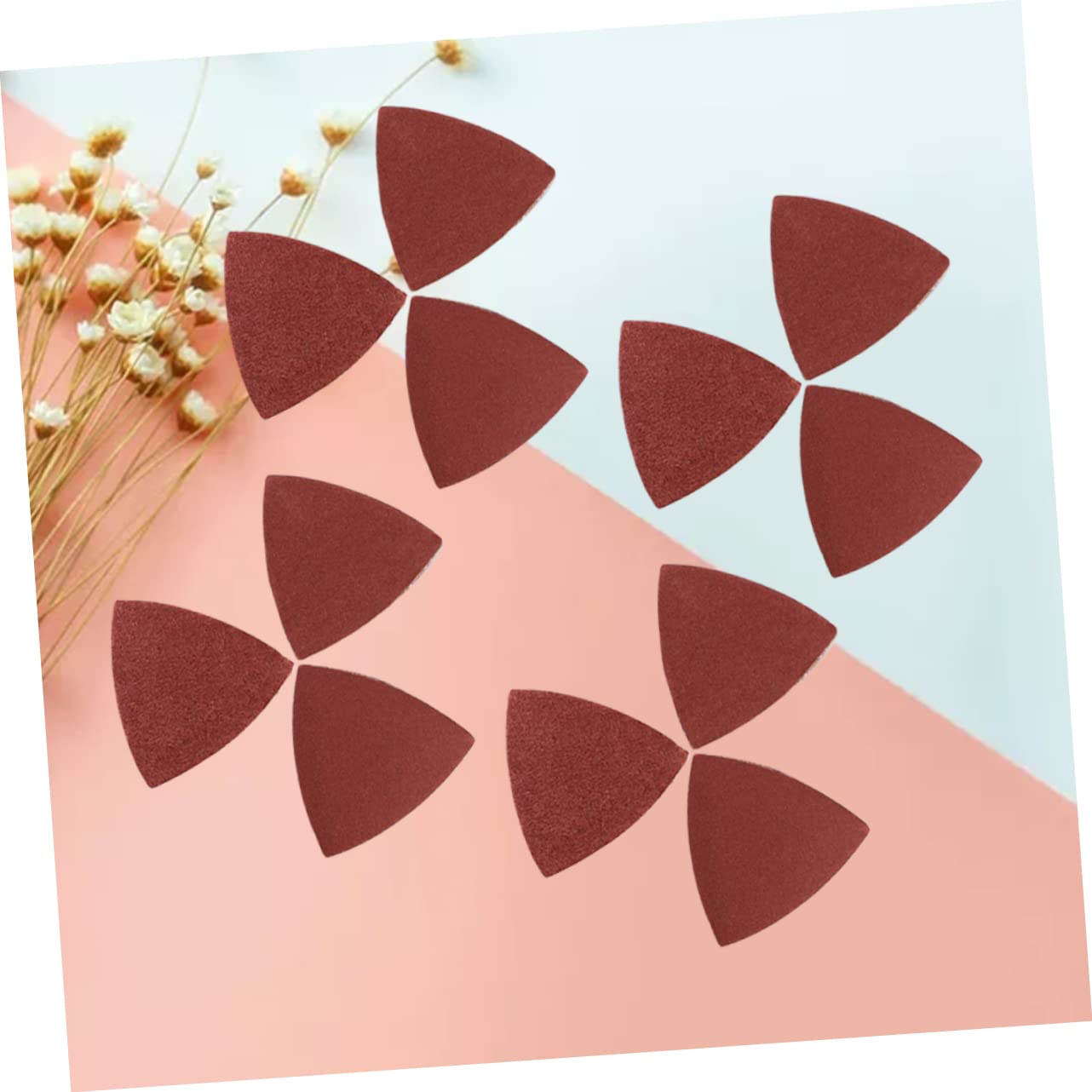 Unomor 100 Triangular Sandpaper Angle Abrasive Grit Pad Fine Sanding Detail Red
