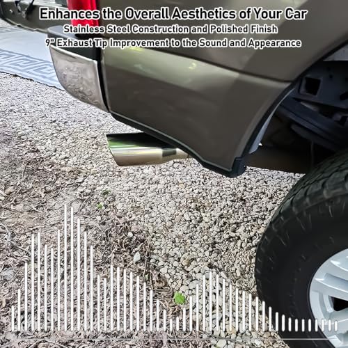 Image of MuHize Adjustable Diesel Exhaust Tip 1.5 inch-2.5 inch Inlet, 4 inch Outlet 9 inch Length