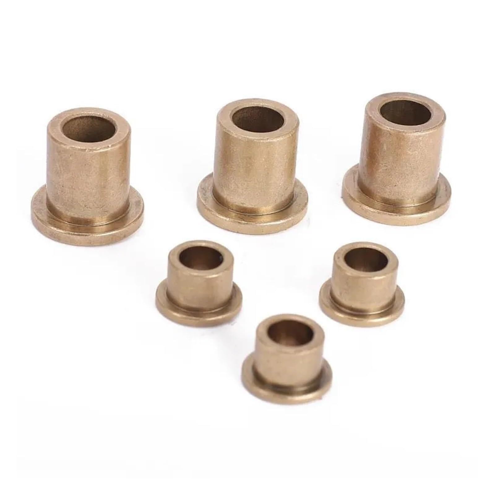 Rodamiento, 5 piezas interior 2 3 4 6 0.315 in con brida autolubricante rodamiento polvo metalurgia aceite cobre buje guía escalonada (0. x .472 .591 .630 .079 in)(6x10x12x14x2mm)