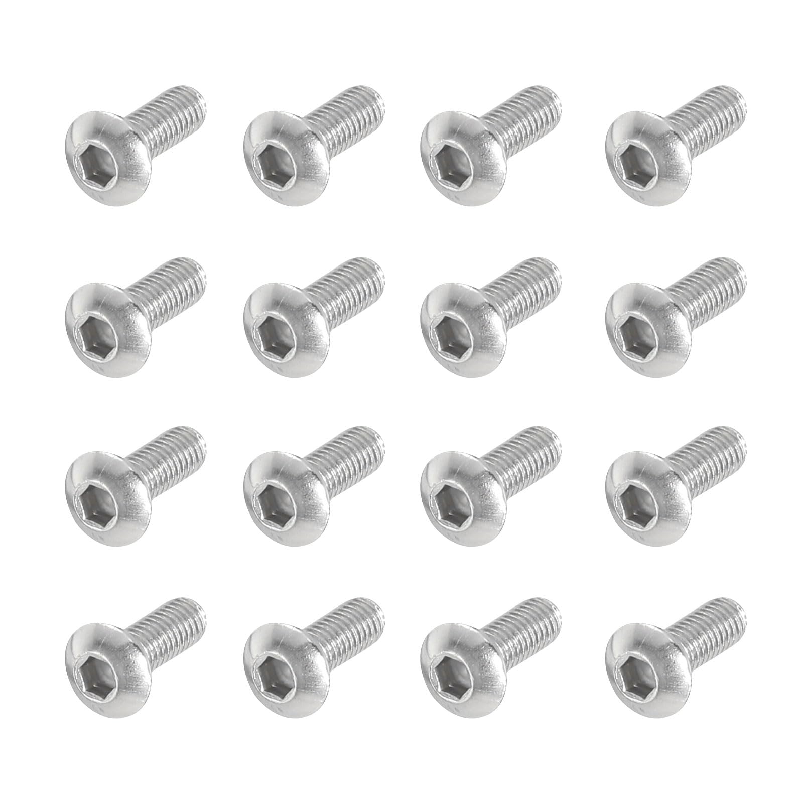 PATIKIL Vis Fixation pour Trottinette, 18 Pièces Rechange pour Vis Couvercle Batterie Inférieur pour Trottinettes Électriques M365, Argent