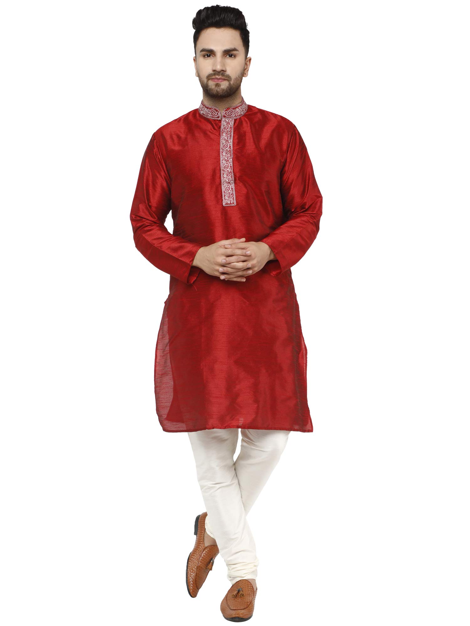 SKAVIJMen's Indian Party Wear Kurta Pyjama Set