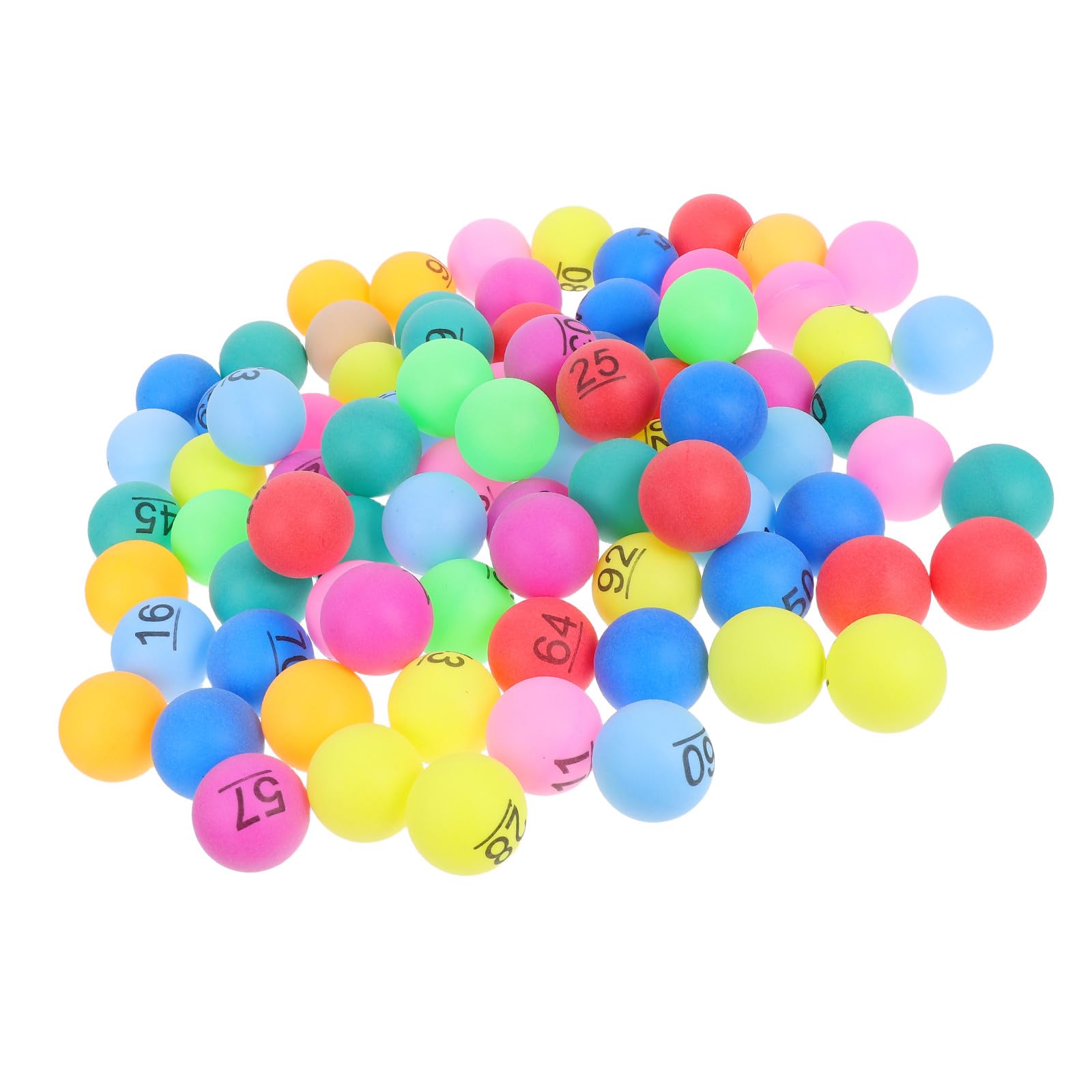 Palline Bingo Numerate 4cm in Plastica Colorata 100 Pezzi