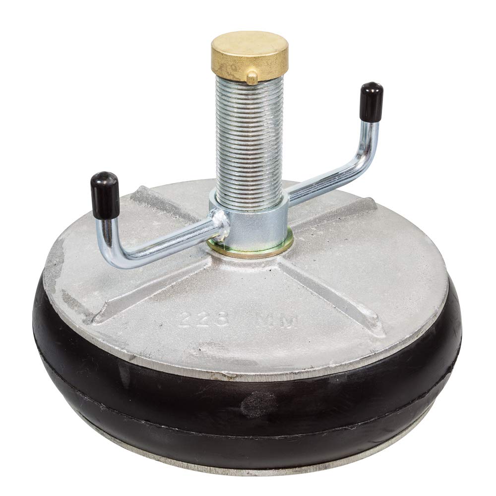 Verstellbarer Rohrstopfen ALU 11“ für Rohr-Innen-Ø 270 – 290 mm, mit 1“ Hohlgewinde (weitere Größen verfügbar)
