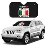 I'm Not Yelling I'm Italian Car Windshield Sunshade UV Ray Visor Cover Keeps Vehicle Cool 51.2 x 27.5 inches