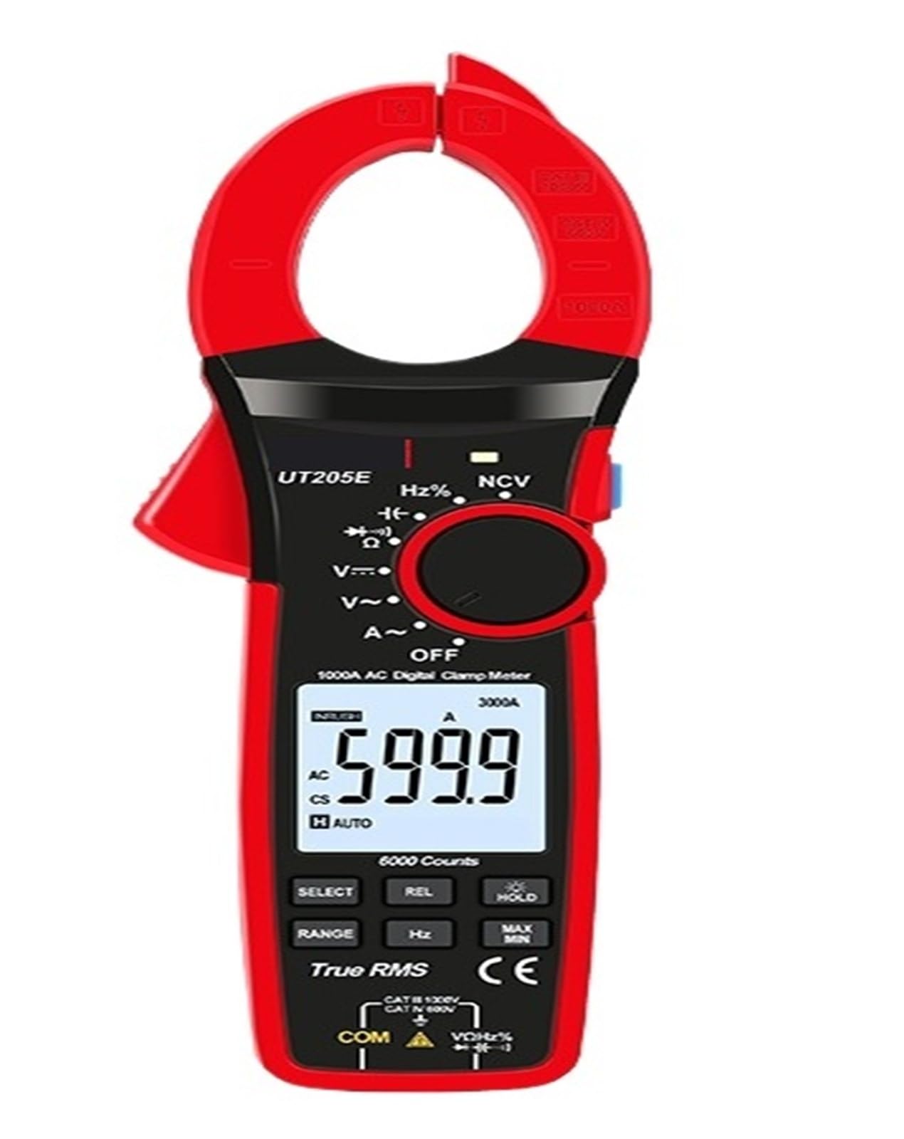 1000A verdadero medidor de pinza Digital 1000V AC DC voltímetro alicates amperímetro UT206B UT207B UT208B corriente de irrupción(UT207B)