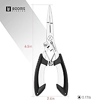 Vista 7 de Booms Fishing H01 Pequeños Alicates De Pesca Tijeras Cortadores De Trenza De Acero Inoxidable Ligero Herramientas De Pesca De Anillo Dividido