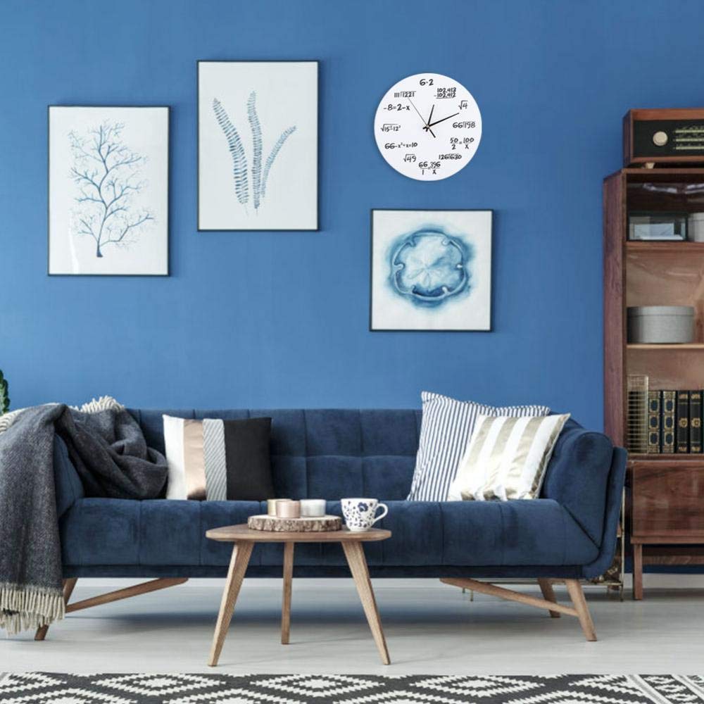 ORFOFE Eenvoudige Maanvormige Wandklok Acryl Hangende Decoratie Moderne