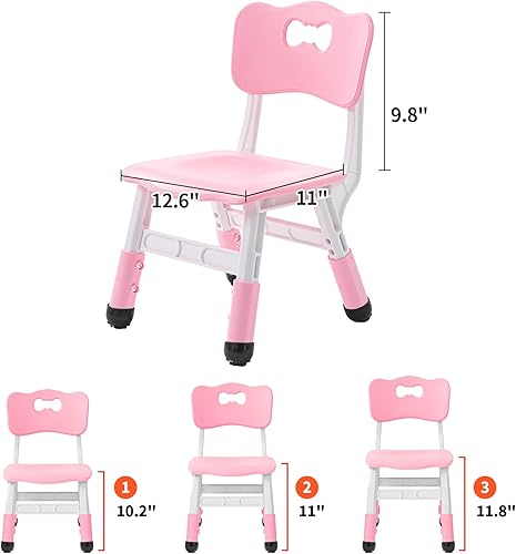 Miniatura 9 de UNICOO Silla para niños, silla de aula para niños adecuada para el aula familiar, preescolar, guardería, sala de juegos, silla infantil de altura