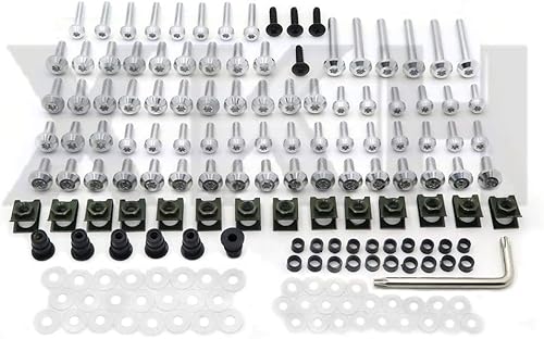 XKH - Kit de tornillos de carenado CNC para el cuerpo, tornillos compatibles con Kawasaki Ninja ZX12R 2000-2005 B076H1D27M