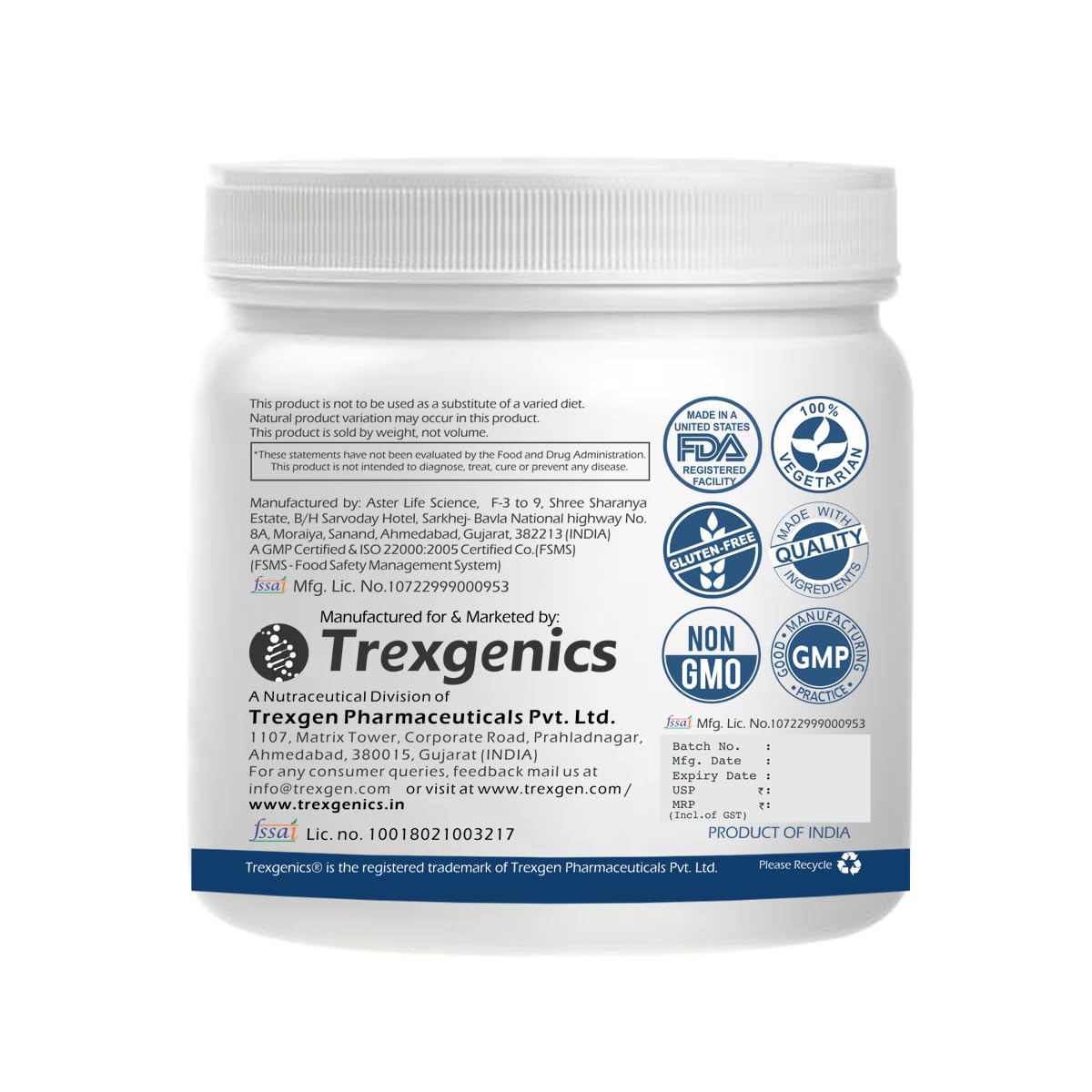 Trexgenics POTASSIUM CITRATE Pure Powder Pharmaceutical Grade Electrolyte Balance, Nerve & Muscle Health (250 gram / 8.81 OZ) 1