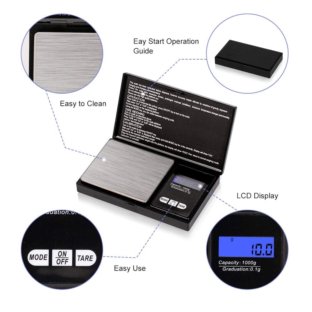 Mini Electronic Digital Pocket Scale Jewellery Weighing Scale 0.1G To 500G — Amazon image 4