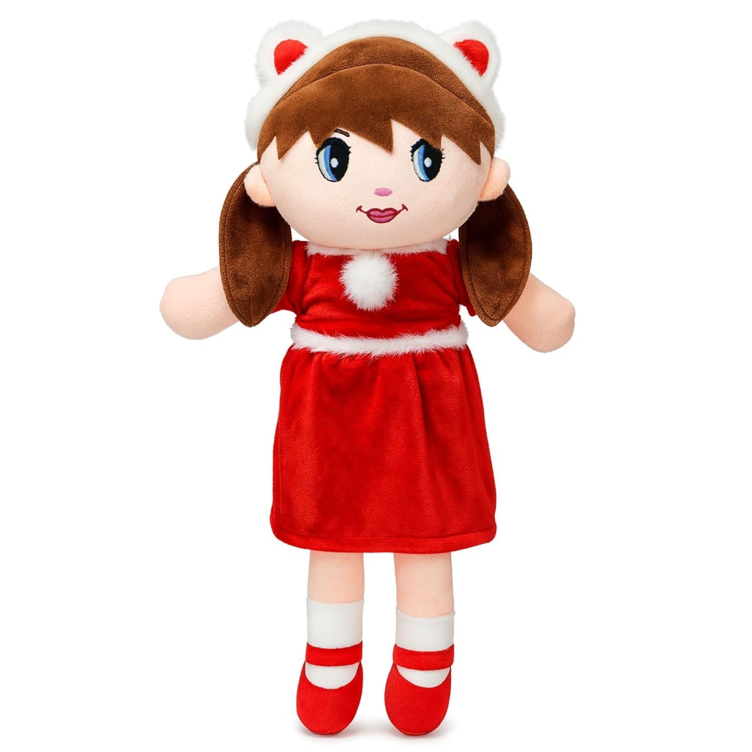 TOYTALES Daisy Doll | Soft Cuddle Plush Baby Doll for Girls & Kids | Cute Stuffed Toy for Play, Comfort & Gifting for Toddlers, | Age 1–5 Years | 40CM, Red-image-18