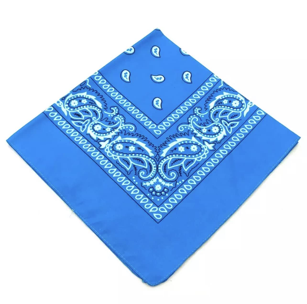 Shoes Lane® Cotton Bandana Paisley Mouth Protection Neckwear Head Scarf Wrap Band (Turquoise)