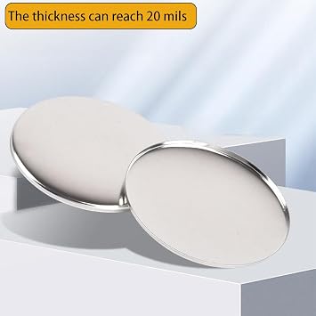 DIY Round Button Badge Parts,Pin Back Button Maker Parts 50pcs 58mm Round Metal & Plastic Backs,Clear Film
