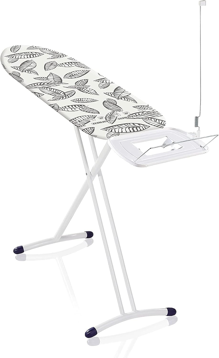 Leifheit Blue Air Board Express L Solid Ironing Board, Large Ironing Table For Steam Irons, Light And Small Ironing Board With Cover, 130 X 38 X 76-100 Cm