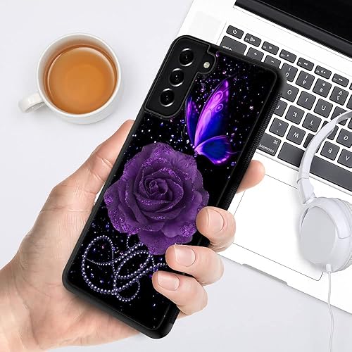 Miniatura 5 de Funda compatible con Samsung Galaxy S21 FE, diseño de patrón de policarbonato duro, funda protectora de TPU suave antideslizante para Samsung Galaxy
