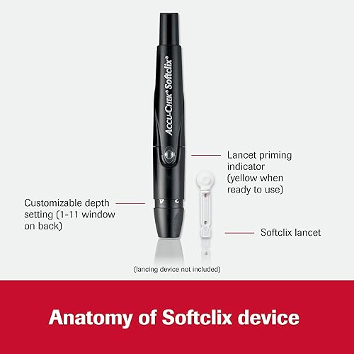 Vista 28 de Accu-Chek Softclix - Lancetas para diabetes para pruebas de glucosa en sangre diabética (paquete de 100) (el embalaje puede variar)